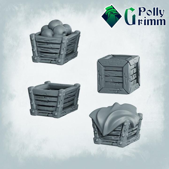 Terrain Set - Scatter Terrain  - Fantasy historic miniatures for tabletop games. 28mm / 32mm Resin Figures for RPG