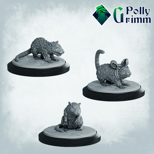 Rat Set - Court of miracles. Underground Outlaw Set - Fantasy historic miniatures for tabletop games. 28mm / 32mm Resin Figures for RPG