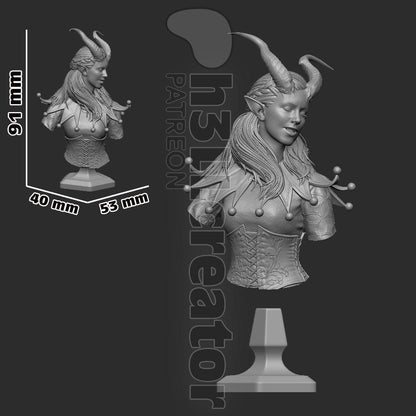 Alfira from Baldur's Gate 3 (fan art) | Full Model or Bust | Miniature scale 1:12 | h3LL Creator | DIY Model Kit