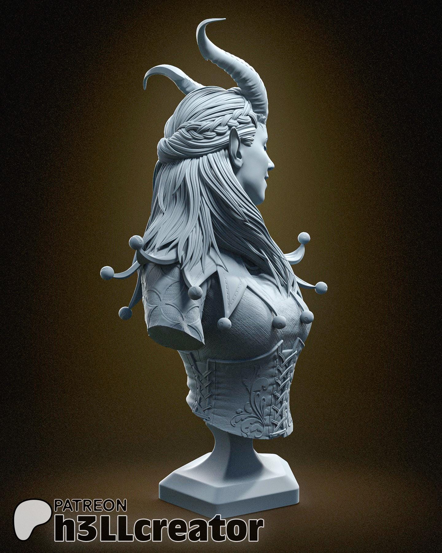 Alfira from Baldur's Gate 3 (fan art) | Full Model or Bust | Miniature scale 1:12 | h3LL Creator | DIY Model Kit