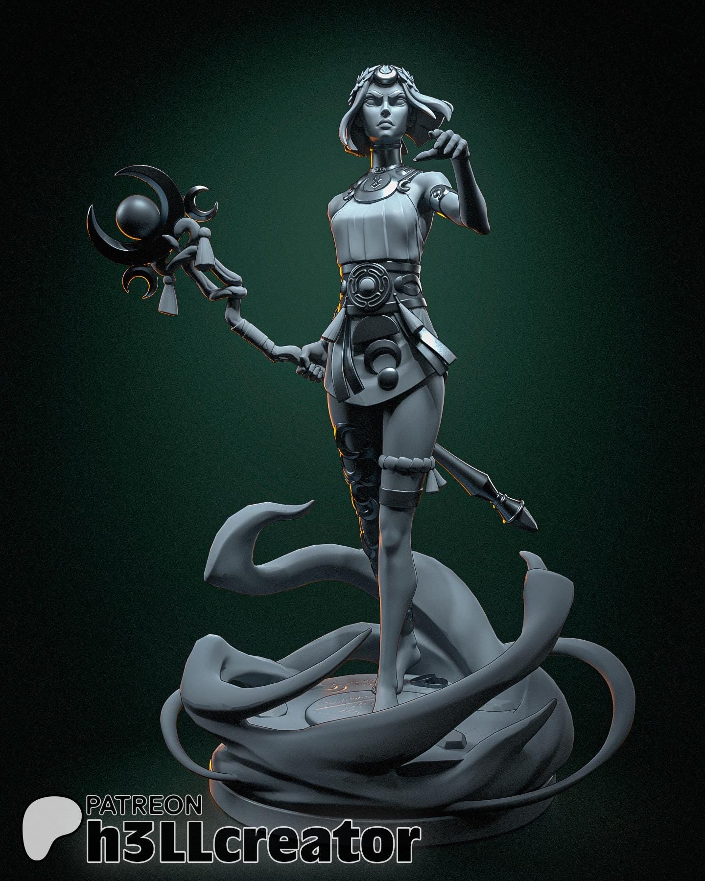 Melinoe from Hades 2 (fan art) | Full Model | Miniature scale 1:12 | h3LL Creator | DIY Model Kit
