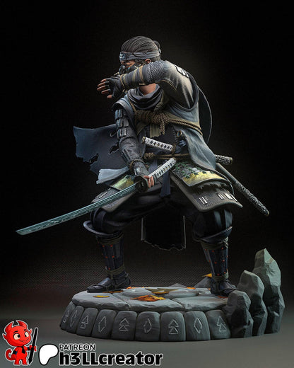 Jin Sakai from Ghost of Tsushima  (fan art) | Full Model | Miniature scale 1:12 | h3LL Creator | DIY Model Kit