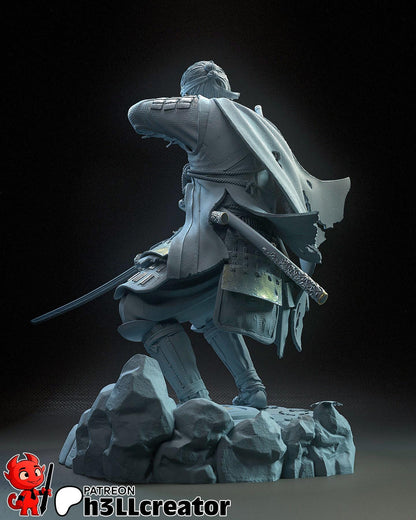 Jin Sakai from Ghost of Tsushima  (fan art) | Full Model | Miniature scale 1:12 | h3LL Creator | DIY Model Kit