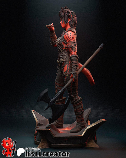 Karlach from Baldur's Gate 3 (fan art) | Full Model or Bust | Miniature scale 1:12 | h3LL Creator | DIY Model Kit