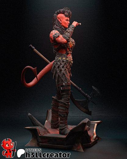 Karlach from Baldur's Gate 3 (fan art) | Full Model or Bust | Miniature scale 1:12 | h3LL Creator | DIY Model Kit