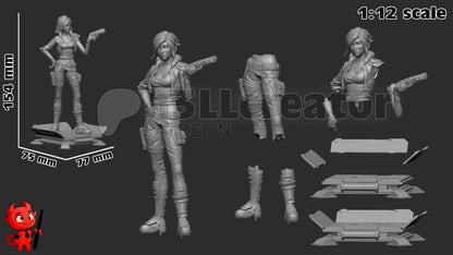 Lilith from Borderlands 3 (fan art) | Miniature scale 1:12 | h3LL Creator | DIY Model Kit