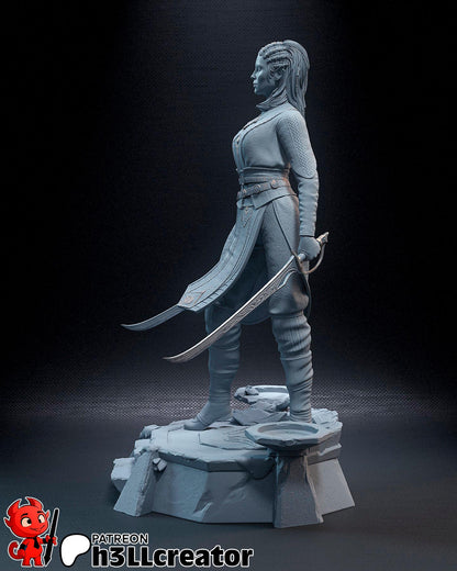 Jaheira from Baldur's Gate 3 (fan art) | Full Model or Bust | Miniature scale 1:12 | h3LL Creator | DIY Model Kit
