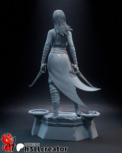 Jaheira from Baldur's Gate 3 (fan art) | Full Model or Bust | Miniature scale 1:12 | h3LL Creator | DIY Model Kit