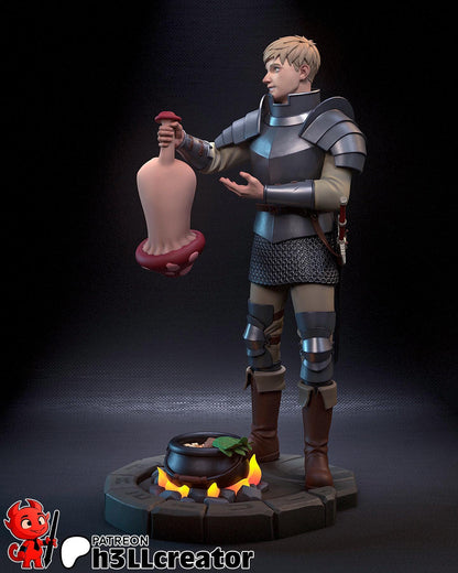 Laios from Delicious in Dungeon (fan art) | Full Model or Bust | Miniature scale 1:12 | h3LL Creator | DIY Model Kit