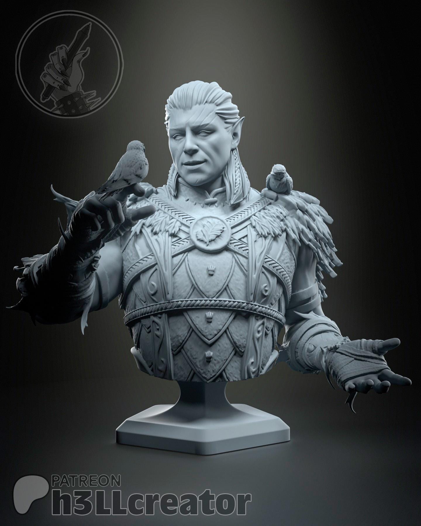 Halsin from Baldur's Gate 3 (fan art) | Full Model or Bust | Miniature scale 1:12 | h3LL Creator | DIY Model Kit