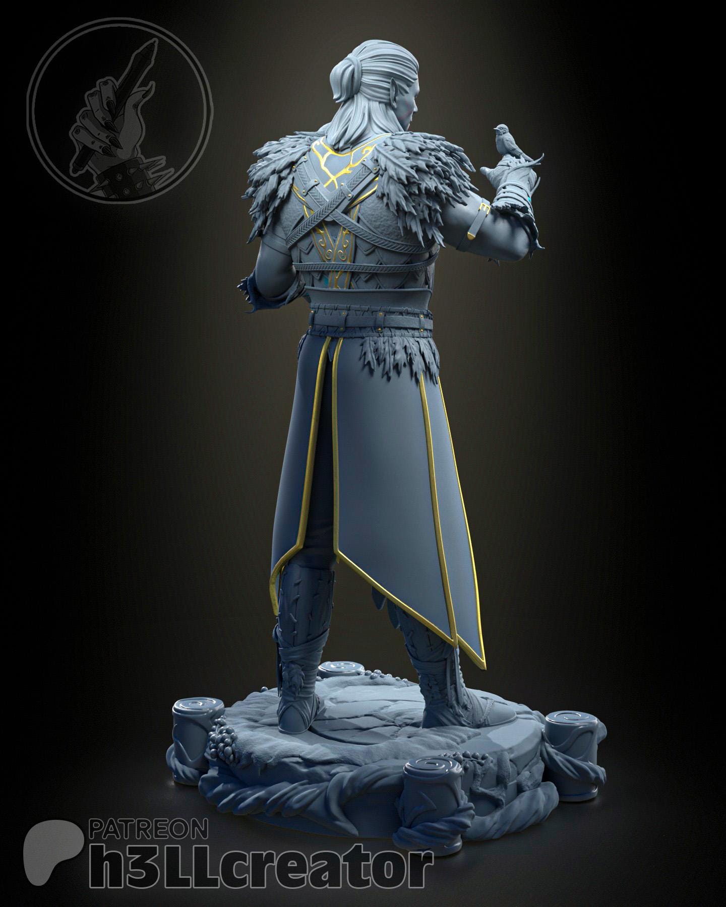 Halsin from Baldur's Gate 3 (fan art) | Full Model or Bust | Miniature scale 1:12 | h3LL Creator | DIY Model Kit