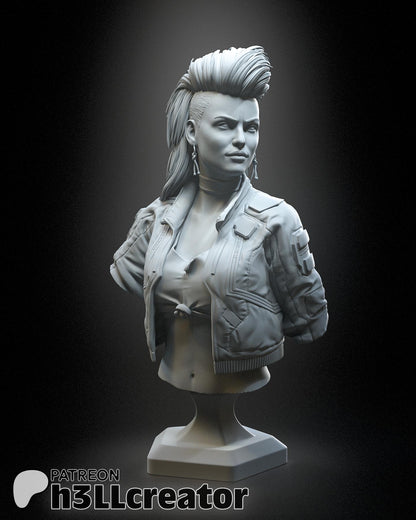 Rogue Amendiares from Cyberpunk 2077 (fan art) | Full Model or Bust | Miniature scale 1:12 | h3LL Creator | DIY Model Kit