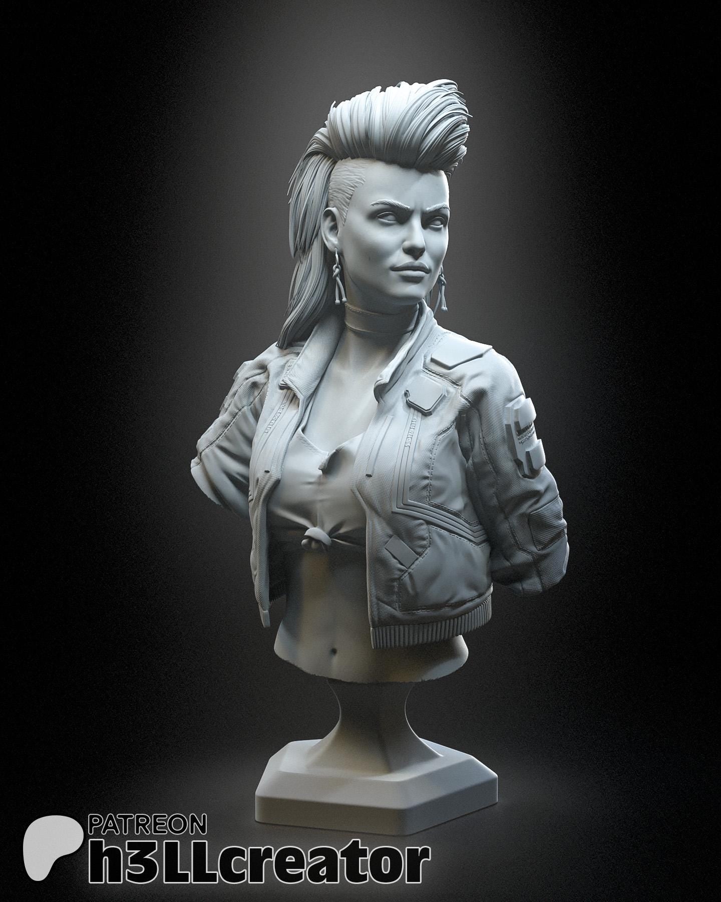 Rogue Amendiares from Cyberpunk 2077 (fan art) | Full Model or Bust | Miniature scale 1:12 | h3LL Creator | DIY Model Kit