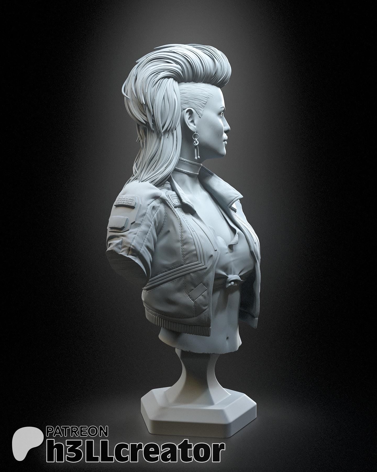 Rogue Amendiares from Cyberpunk 2077 (fan art) | Full Model or Bust | Miniature scale 1:12 | h3LL Creator | DIY Model Kit