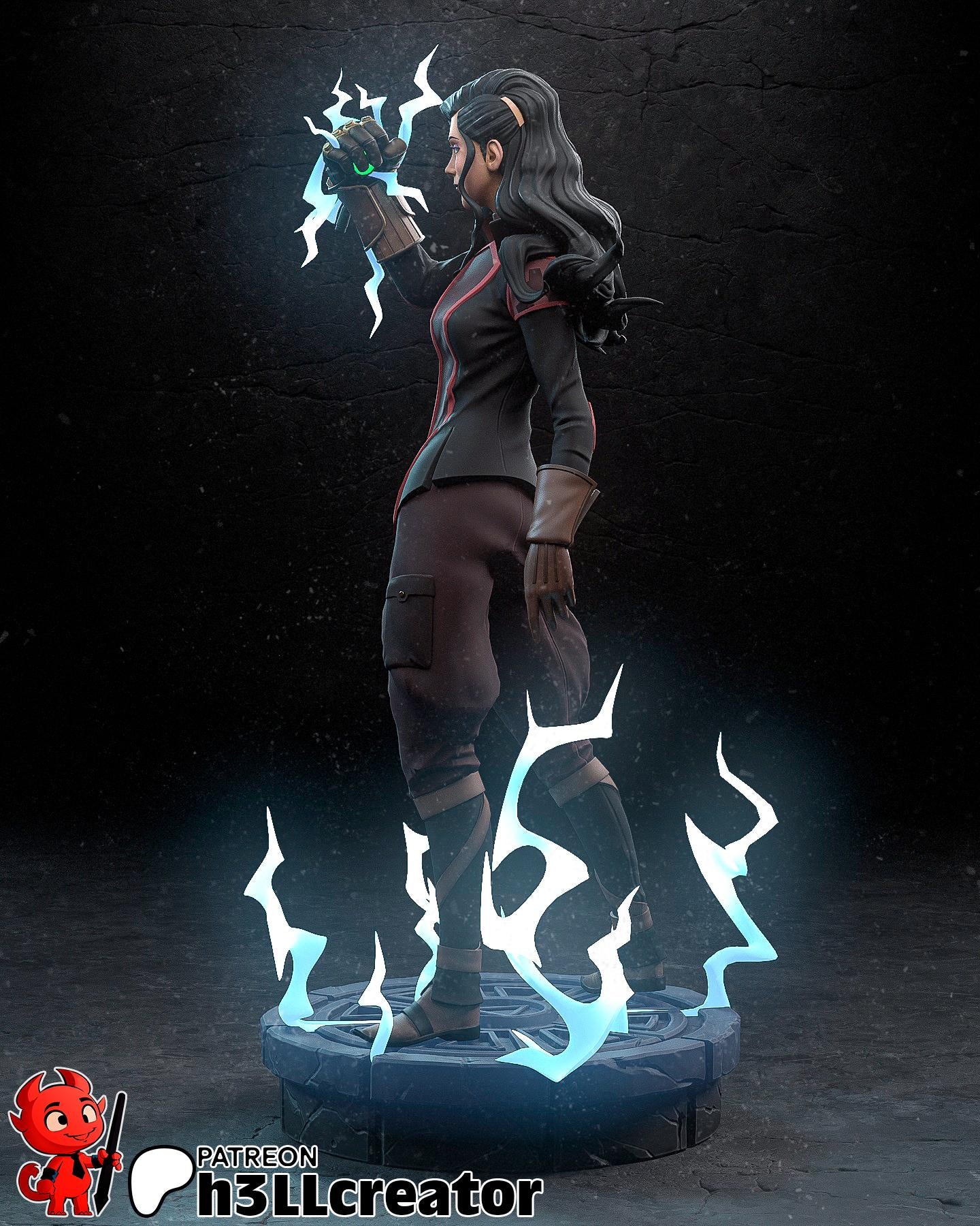 Asami Sato from The Legend of Korra (fan art) | Full Model or Bust | Miniature scale 1:12 | h3LL Creator | DIY Model Kit