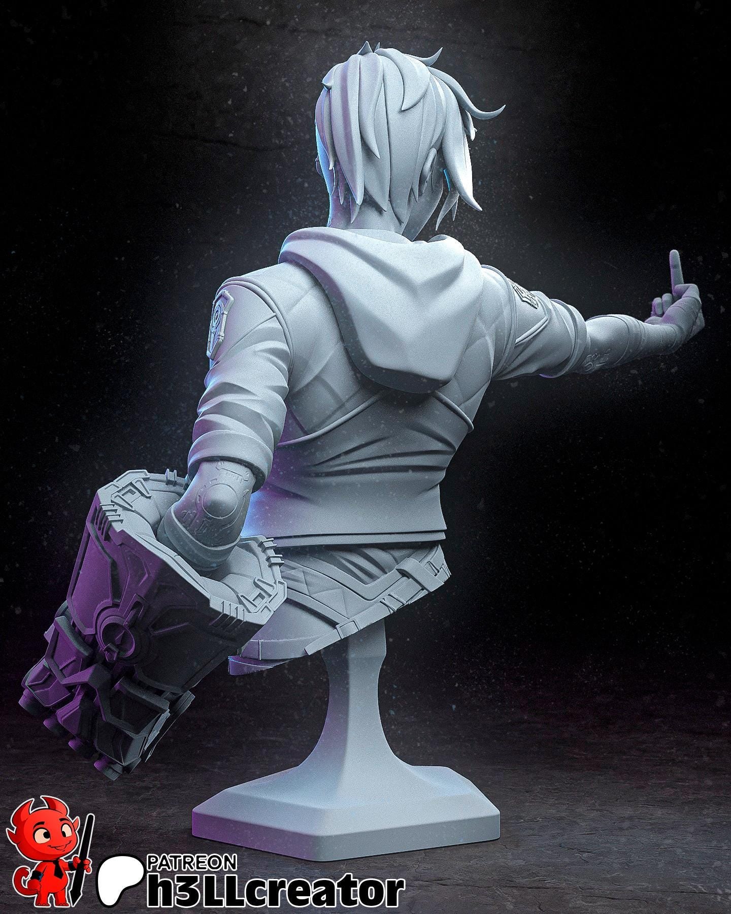 Vi from Arcane (fan art) | Full Model or Bust | Miniature scale 1:12 | h3LL Creator | DIY Model Kit