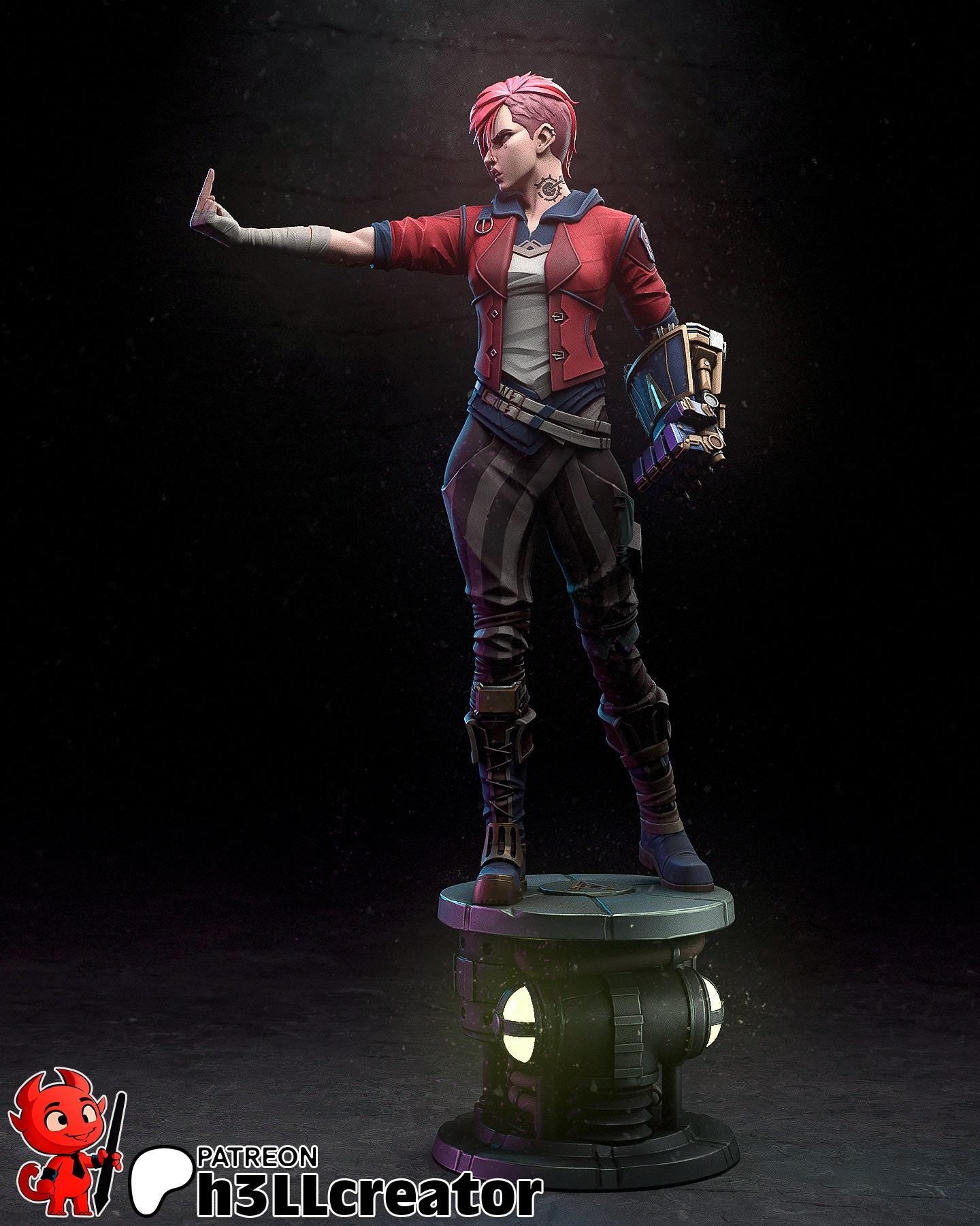 Vi from Arcane (fan art) | Full Model or Bust | Miniature scale 1:12 | h3LL Creator | DIY Model Kit