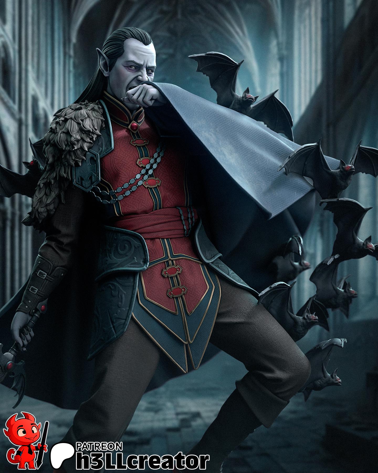 Strahd von Zarovich from The Curse of Strahd (fan art) | Full Model or Bust | Miniature scale 1:12 | h3LL Creator | DIY Model Kit