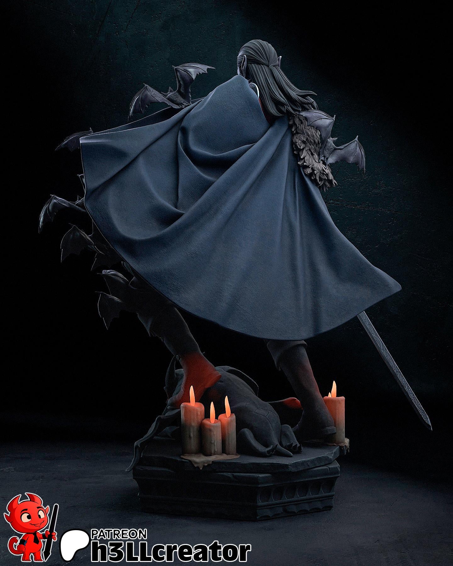 Strahd von Zarovich from The Curse of Strahd (fan art) | Full Model or Bust | Miniature scale 1:12 | h3LL Creator | DIY Model Kit