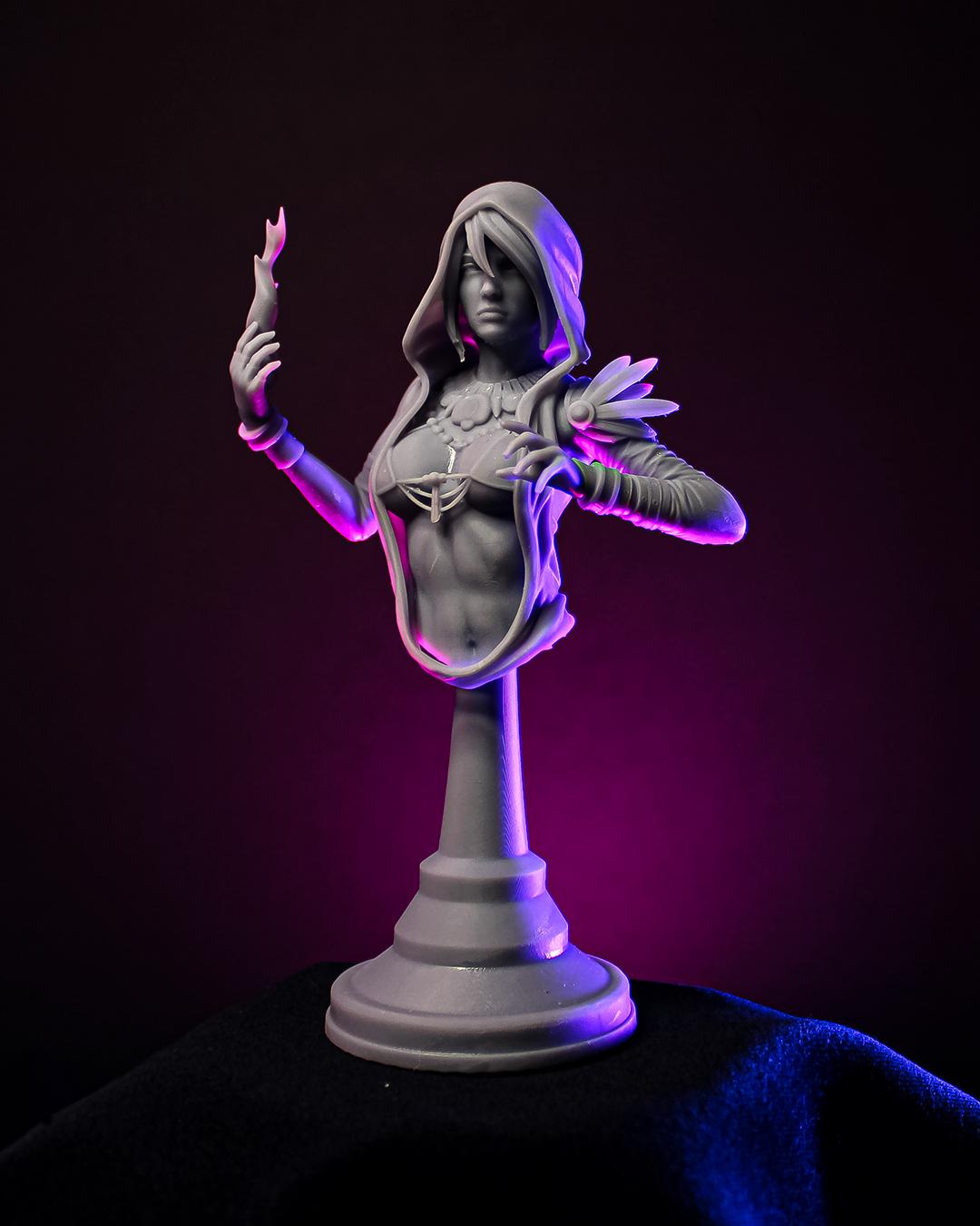 Morrigan from Dragon Age (fan art) | Full Model or Bust | Miniature scale 1:12 | h3LL Creator | DIY Model Kit