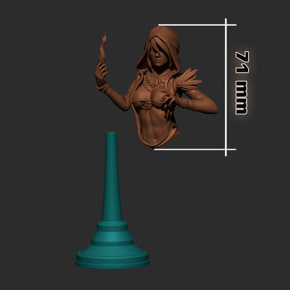 Morrigan from Dragon Age (fan art) | Full Model or Bust | Miniature scale 1:12 | h3LL Creator | DIY Model Kit