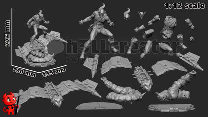 Green Goblin from Spider Man (fan art) | Full Model or Bust | Miniature scale 1:12 | h3LL Creator | DIY Model Kit