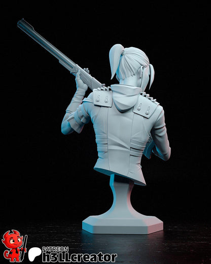 Caitlyn from Arcane (fan art) | Full Model or Bust | Miniature scale 1:12 | h3LL Creator | DIY Model Kit