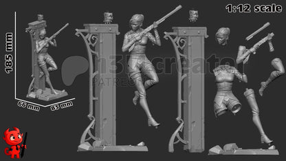 Caitlyn from Arcane (fan art) | Full Model or Bust | Miniature scale 1:12 | h3LL Creator | DIY Model Kit