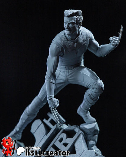 Hugh Jackman Wolverine from Deadpool & Wolverine (fan art) | Full Model or Bust | Miniature scale 1:12 | h3LL Creator | DIY Model Kit