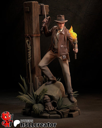 Indiana Jones from Indiana Jones and the Great Circle (fan art) | Full Model or Bust | Miniature scale 1:12 | h3LL Creator | DIY Model Kit
