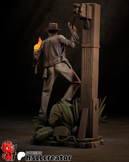 Indiana Jones from Indiana Jones and the Great Circle (fan art) | Full Model or Bust | Miniature scale 1:12 | h3LL Creator | DIY Model Kit