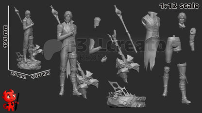 Jayce from Arcane (fan art) | Full Model or Bust | Miniature scale 1:12 | h3LL Creator | DIY Model Kit