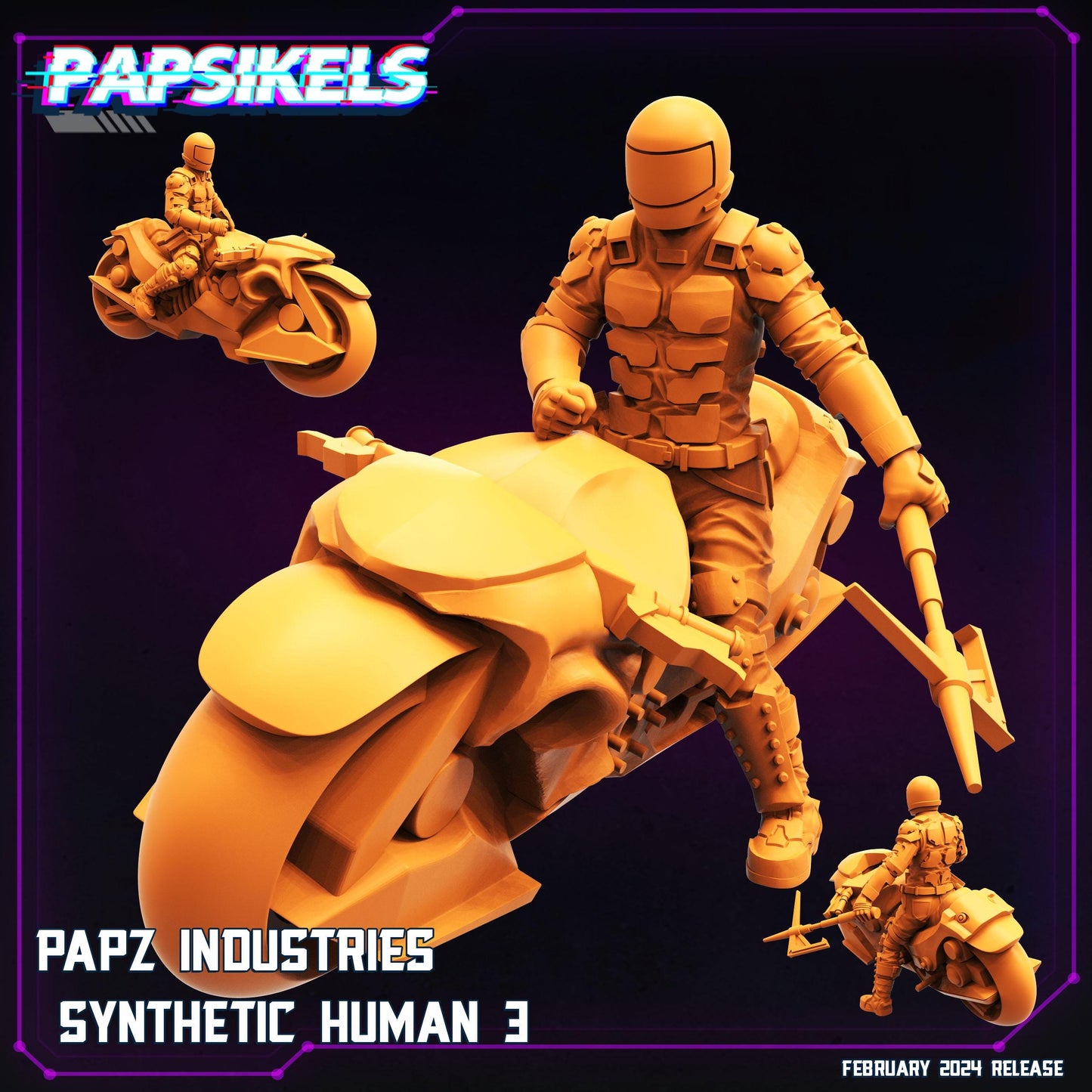 Cyberpunk, Synthetic Humans - Akira Fan Art, Papsikels, 32mm Mini