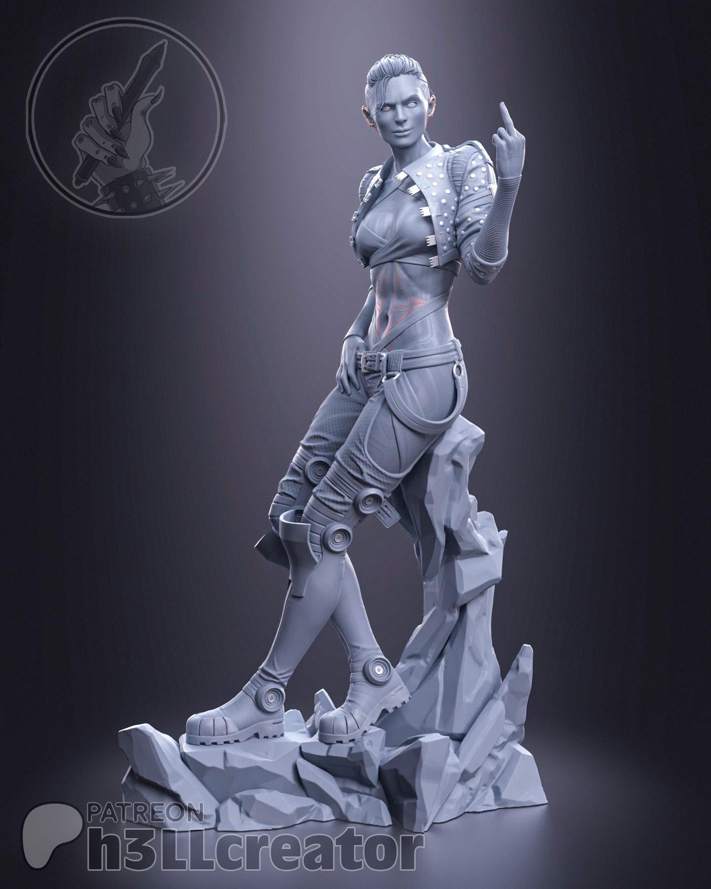 Jack from Mass Effect (fan art) | Miniature scale 1:15 | h3LL Creator | DIY Model Kit