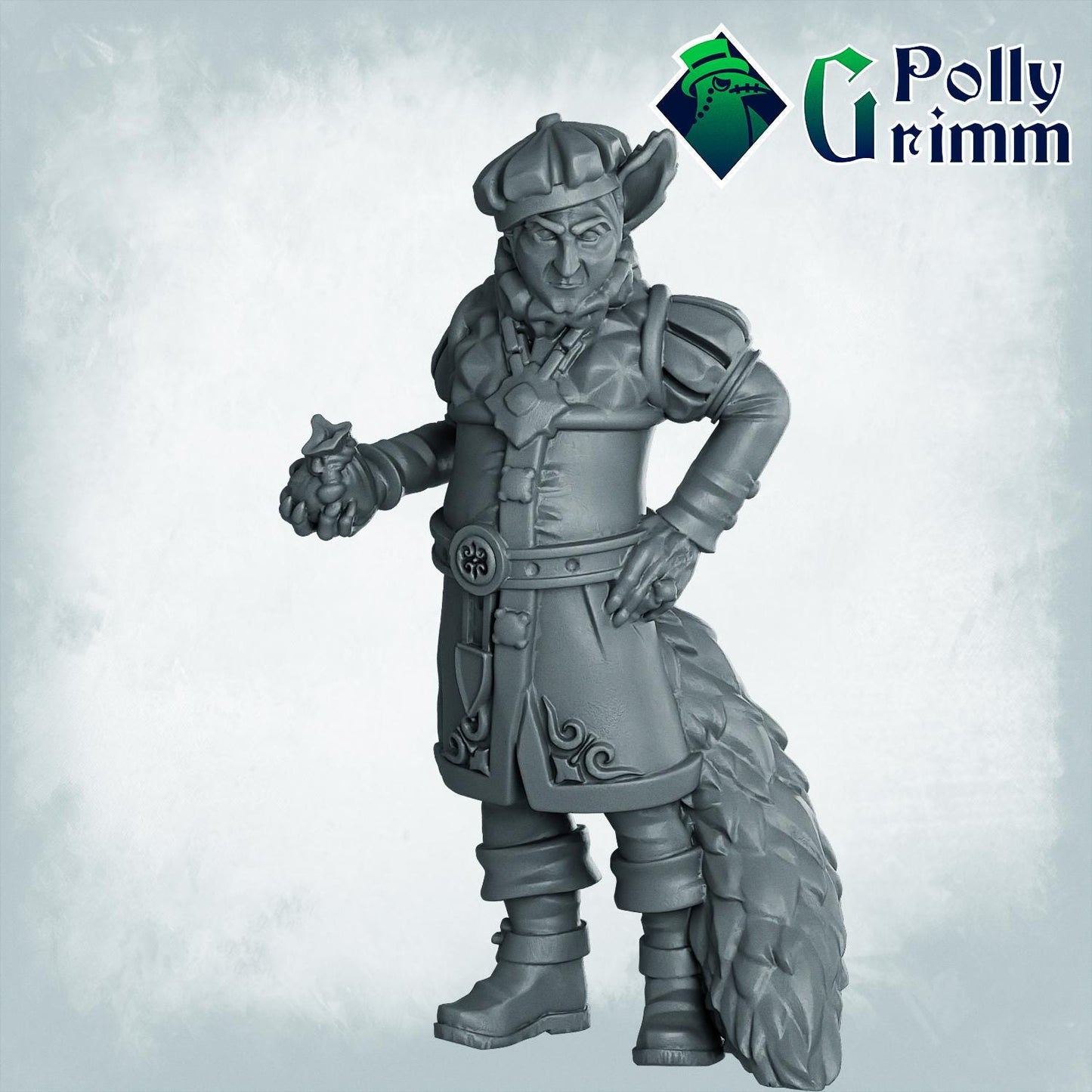 Lupin set half-beast Noble merchant sheriff  - Fox Man- Fantasy historic miniatures for tabletop games. 28mm / 32mm Resin Figures for RPG