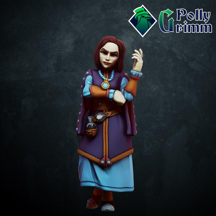 Original magical noble girl witch miniature render