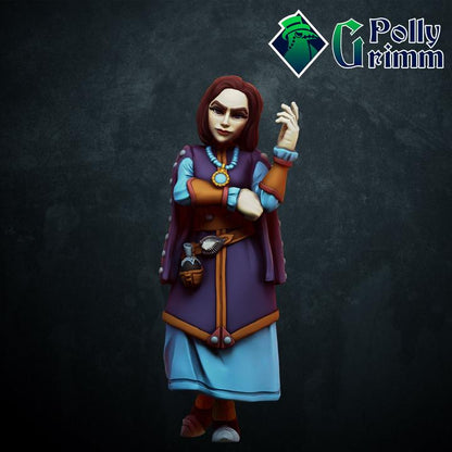 Original magical noble girl witch miniature render
