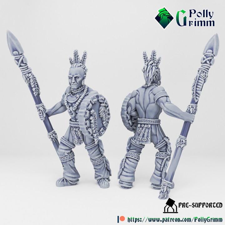 Wild west set. Native American Warriors Set 2 - Fantasy historic miniatures for tabletop games. 28mm / 32mm Resin Figures for RPG