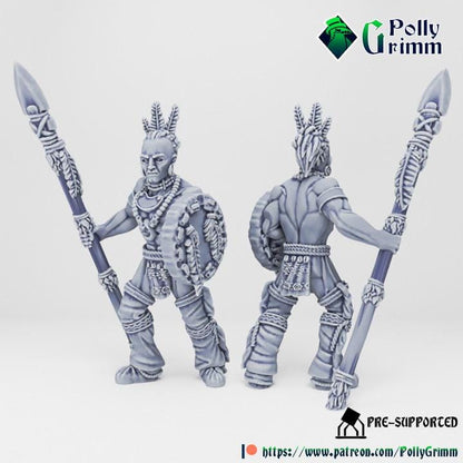 Wild west set. Native American Warriors Set 2 - Fantasy historic miniatures for tabletop games. 28mm / 32mm Resin Figures for RPG