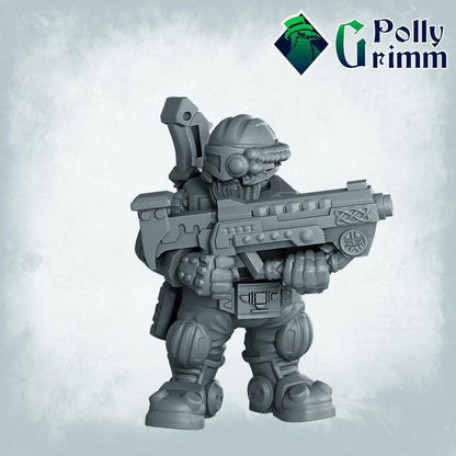 Dwarves set. Space Rocks! Dwarf Miners Set 1 - Sci-fi tabletop miniature. 28mm / 32mm Resin Figures for RPG