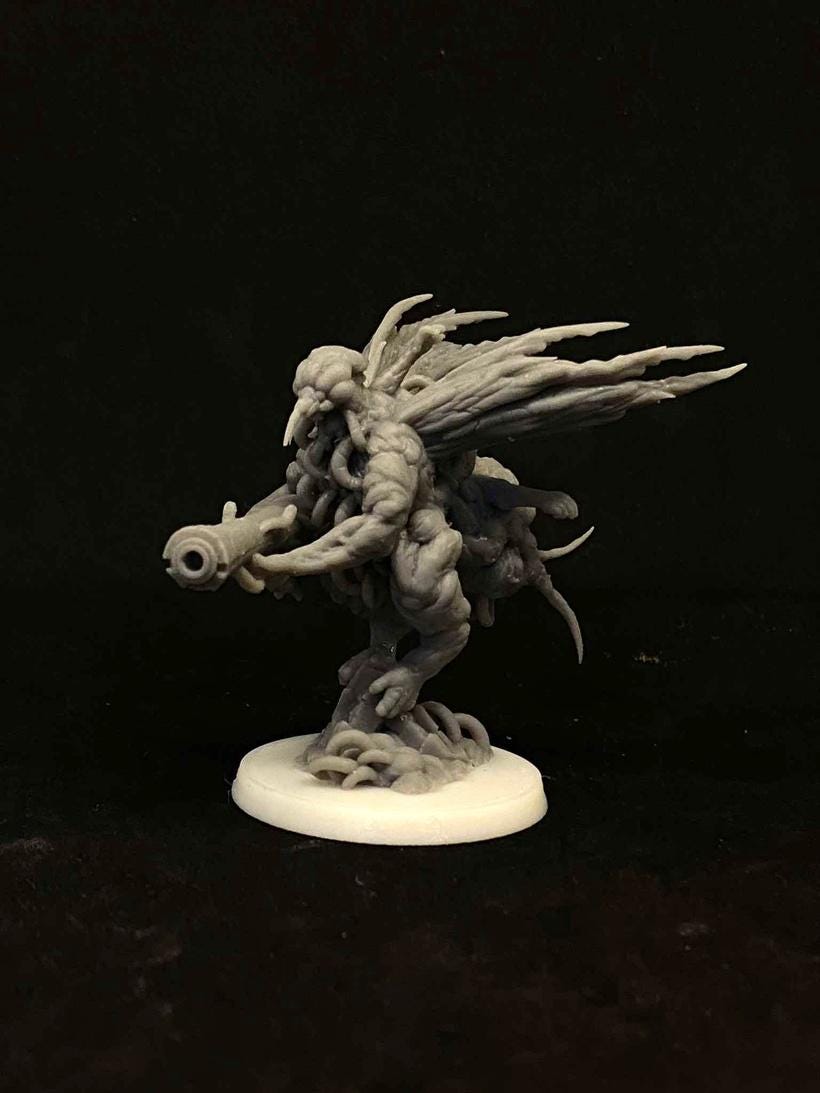 Tormentor Herald of Beelzebub | Trench Crusade | Papsikels Fantasy, Resin Miniature - Tabletop miniature - Fantasy Miniature - 32mm