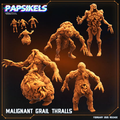 Malignant Grail Thralls Set of 4 | Trench Crusade | Papsikels Fantasy, Resin Miniature - Tabletop Mini - Fantasy Miniature - 32mm
