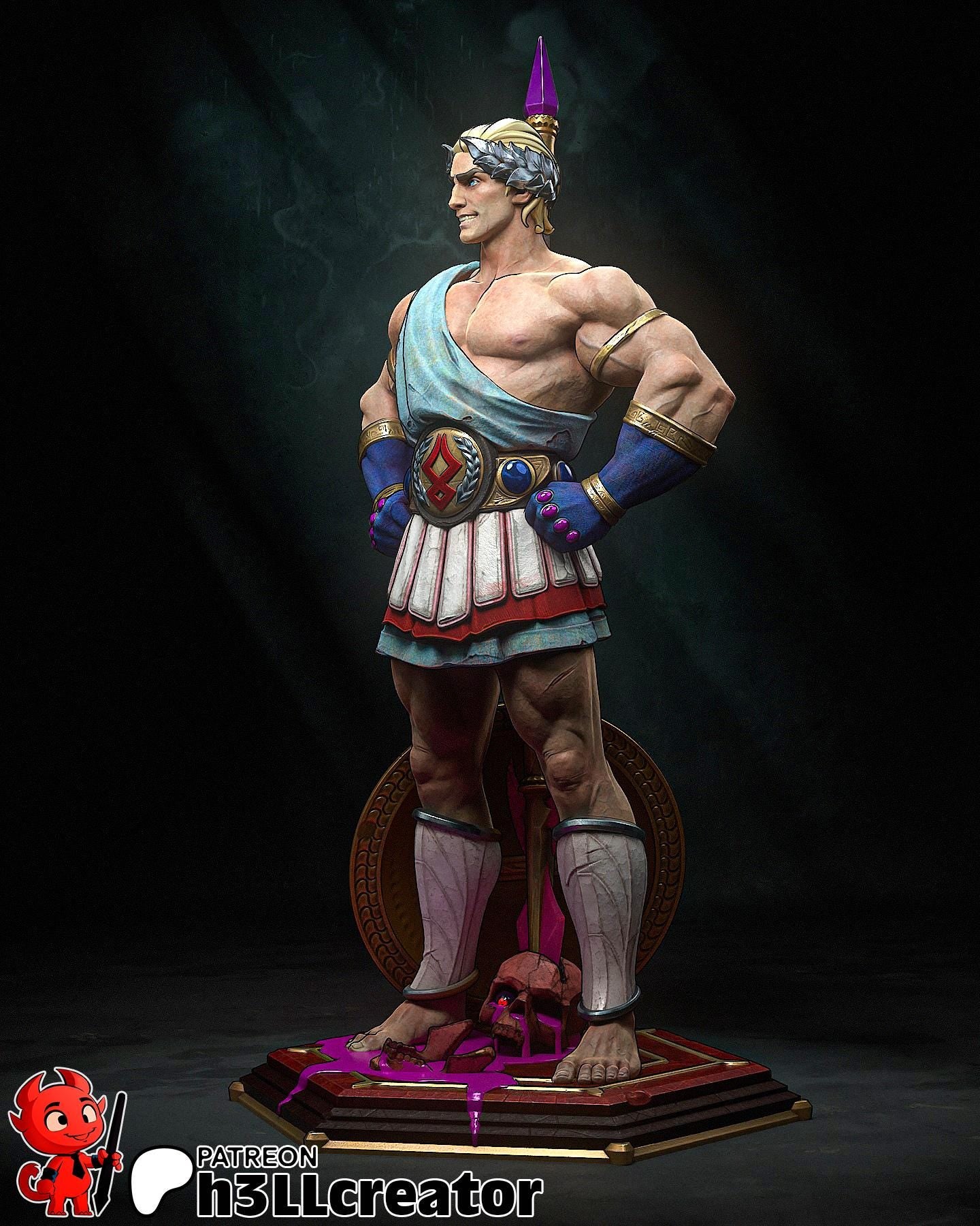 Theseus from Hades (fan art) | Miniature scale 1:12 | h3LL Creator | DIY Model Kit