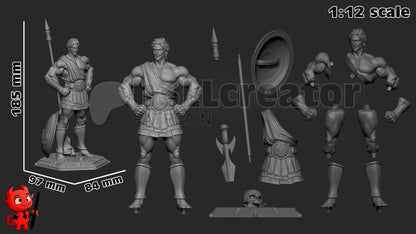 Theseus from Hades (fan art) | Miniature scale 1:12 | h3LL Creator | DIY Model Kit