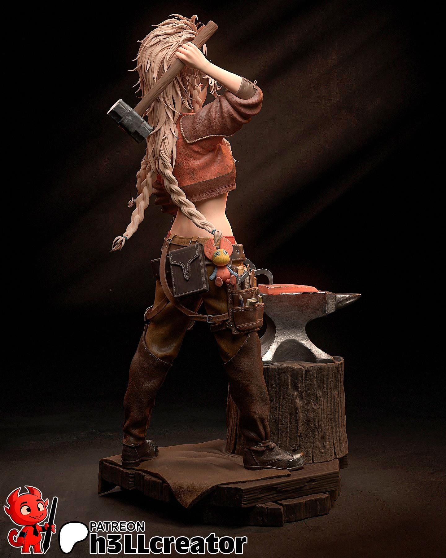 Gemma from Monster Hunter - Wilds (fan art) | Miniature scale 1:12 | h3LL Creator | DIY Model Kit
