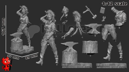 Gemma from Monster Hunter - Wilds (fan art) | Miniature scale 1:12 | h3LL Creator | DIY Model Kit