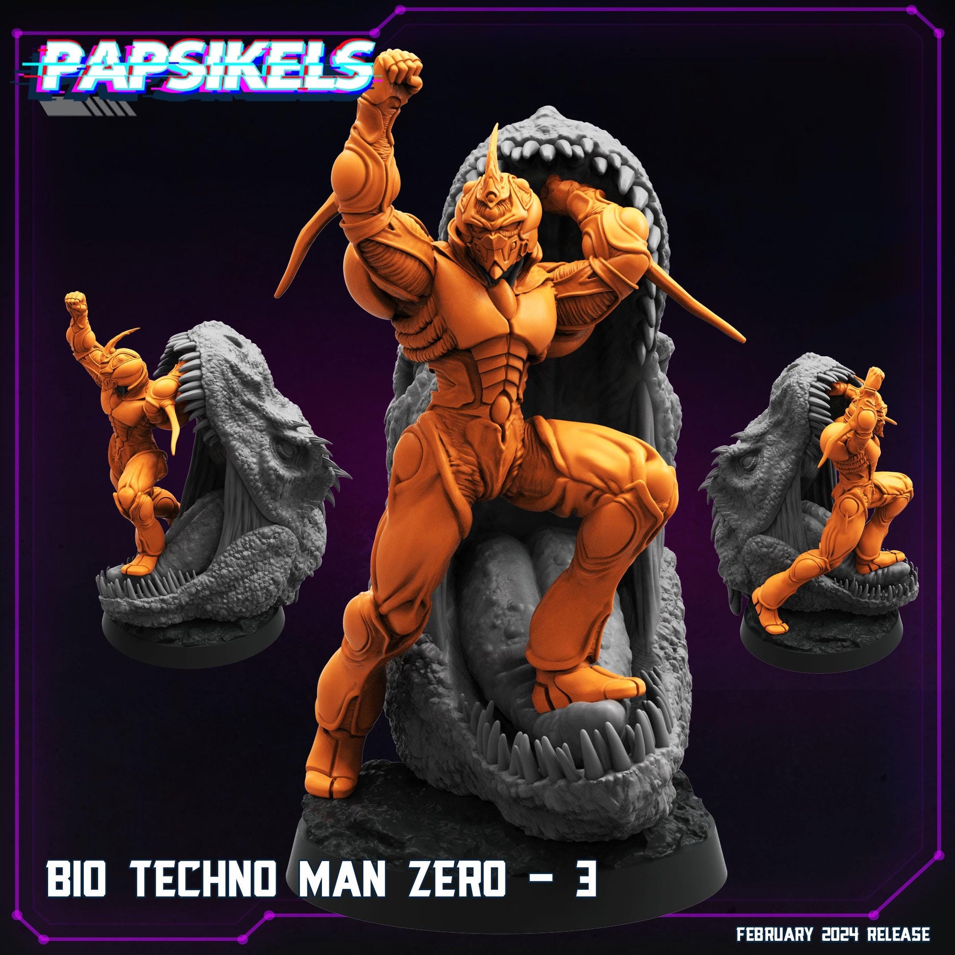Cyberpunk, Bio Techno Man Zero (Guyver), Papsikels, 32mm Mini