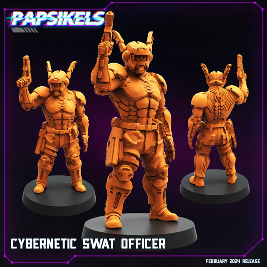 Cyberpunk, Cybernetic SWAT Officers - Akira Fan Art, Papsikels, 32mm Mini