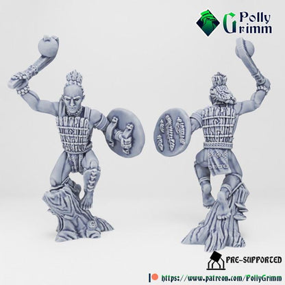 Wild west set. Native American Warriors Set 1 - Fantasy historic miniatures for tabletop games. 28mm / 32mm Resin Figures for RPG