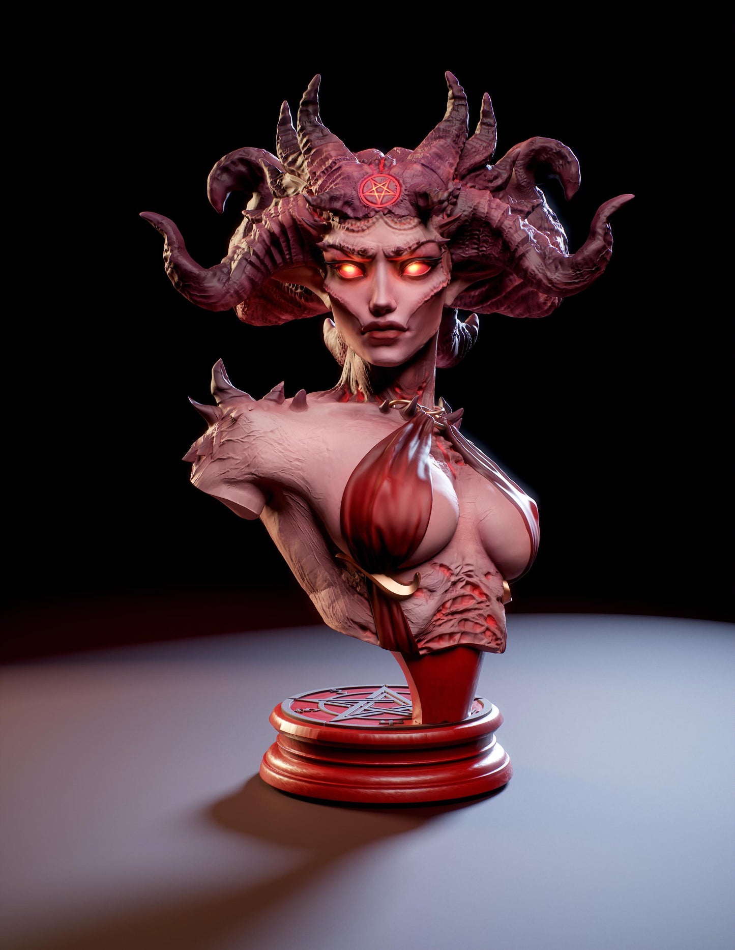 Mistress of Inferno Pin-Up NSFW / SFW models - 75mm / 100mm / 150mm Resin Figures